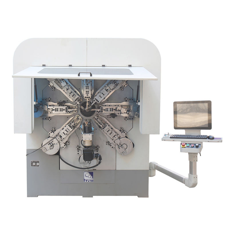 Nockenlose 14-Achsen-CNC-Federwickelmaschine mit Drahtdrehformer